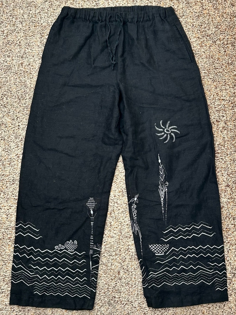 Chicos Black Linen Pants
